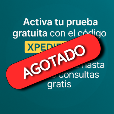 Prueba gratis: hasta 15 consultas con el código XPEDIENTE15